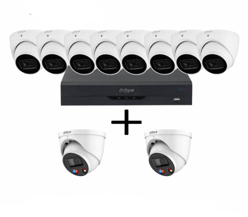 Dahua 8MP DH-IPC-HDW3866EMP-S-AUS Kit (NO HDD)  With TiOC Camera DH-IPC-HDW3649H-AS-PV-ANZ,  DHI-NVR4104HS-P-AI/ANZ, NVR4108HS-8P-AI/ANZ