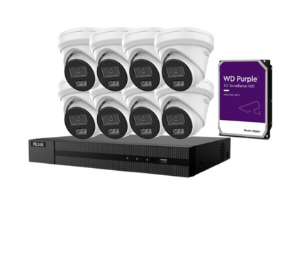 HiLook 8x 6MP Camera kit with 8 Channel NVR | IPC-T262H-MU, NVR-108MH-C-8P