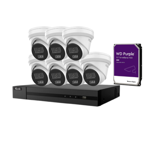 HiLook 8x 6MP Camera kit with 8 Channel NVR | IPC-T262H-MU, NVR-108MH-C-8P