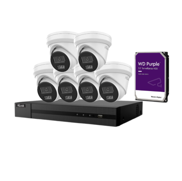 HiLook 8x 6MP Camera kit with 8 Channel NVR | IPC-T262H-MU, NVR-108MH-C-8P