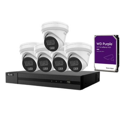 HiLook 8x 6MP Camera kit with 8 Channel NVR | IPC-T262H-MU, NVR-108MH-C-8P