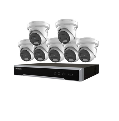 Hikvision 6MP / 8MP CCTV Kit upto 7 Cameras kit 8-CH NVR, DS-2CD2367G2H-LISU/SL / DS-2CD2387G2H-LISU/SL, 7608NI-M2/8P, No HDD