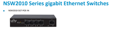 Uniview NSW2010-5GT-POE-IN 5-Port Gigabit PoE+ Switch – 4x PoE+ Ports, 60W Total, 1x 1G Uplink, L2 Unmanaged, 240VAC, Black