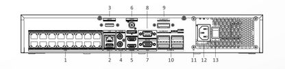 Hikvision DS-7732NI-M4/16P 32-Channel 8K NVR with 16 PoE Ports – H.265+/H.265, 4× SATA, 320 Mbps, Dual HDMI 4K/8K Output, Smart VCA, 16-Ch Playback with HDD