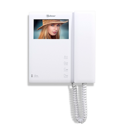 Golmar GL‑Tekna‑S Plus 4.3″ Colour Video Intercom Monitor – CAT5 / 3‑Wire + Coax, Hands‑Free, Intercom, Concierge/ Panic Call (SKU GL‑Tekna‑S Plus)