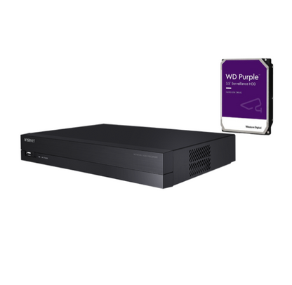 Hanwha Wisenet CT-QRN-430S Q Series NVR, 4CH 8MP with PoE switch, NDAA compliant by Samsung