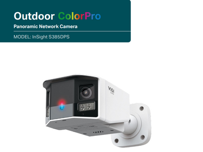 TP‑Link VIGI InSight S385DPS Outdoor 180° Dual‑Lens Panoramic PoE Security Camera — IP67 Weatherproof, Human & Vehicle Analytics, Night Vision, Active Defence, ColorPro