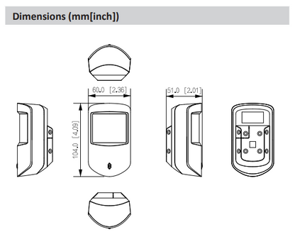 Dahua DHI‑ARD2231‑W2 Wireless Dual‑Tech Motion Detector – Reliable PIR + Microwave Intrusion Detection, AirShield