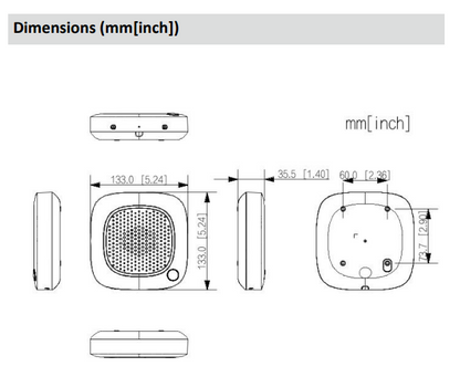 Dahua DHI‑ARA14‑W2 Wireless Intercom Siren – Two-Way Audio, High-Decibel Alarms, and Remote Panic Function, AIRSHIELD