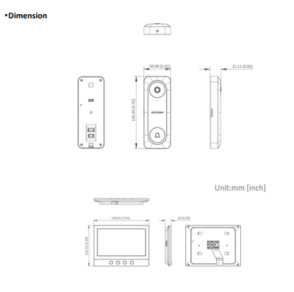 HiLook HA-KIT-A2 Four-Wire HD Video Intercom Kit – Plug & Play Home Entry Solution (HA-KIT-A2)