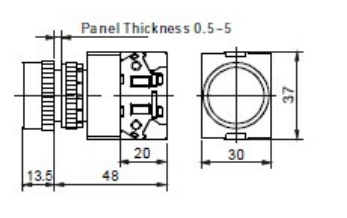 SMART 4358 IP67 Shrouded Push Button Switch Black – Momentary Surface Mount (ARLSWP-26)