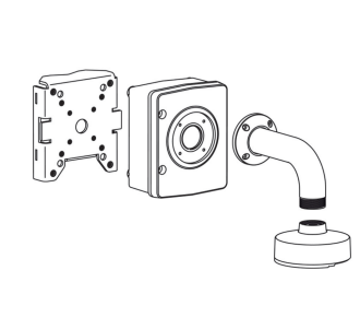 Bosch NDA-U-PMAL Large Pole Mount Adapter for CCTV Cameras & Surveillance Cabinets | Universal Aluminum Pole & Mast Mount | White RAL9003