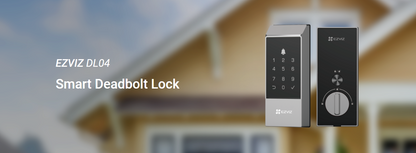 EZVIZ DL04 Smart Deadbolt Lock – Keyless Wi-Fi Door Lock with Passcode Unlock, EZVIZ App Remote Control, Auto-Lock, Anti-Tamper Alarm & Type-C Emergency Power