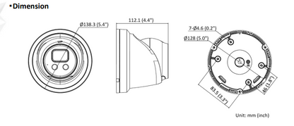 Hilook IPC-T269H-MU/SL(2.8mm)(HIK AUS) 6 MP All-in-One Fixed Turret Network CCTV IP Camera