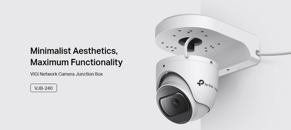TP‑Link VJB‑240 VIGI Network Camera Junction Box – Aluminium Cable‑Concealing Wall Mount for Dome, Turret & Fisheye Cameras