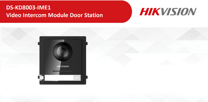 Hikvision 2nd Gen IP Intercom, Door Station with Camera, 1x Button, IP65, 12VDC/POE (HIK-KD8003-IME1)