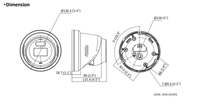 Hikvision DS‑2CD2366G2H‑IS2U/S(L)(RB) 6MP AcuSense Turret Network Camera with Strobe & Audible Warning