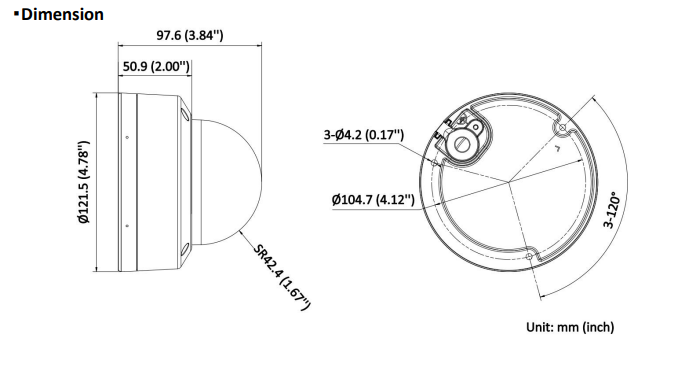 Hikvision DS‑2CD2166G2H-I 6 MP DarkFighter Fixed Dome Network Camera with Built-in Microphone, IP67/IK10, Deep Learning Analytics