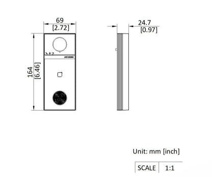 Hikvision DS-KH9510-WTE1(B) + DS-KV6114-WBE1 IP Video Intercom Kit – 10.1” Indoor Station with 4MP Smart Access Door Station (Intercom Kit)