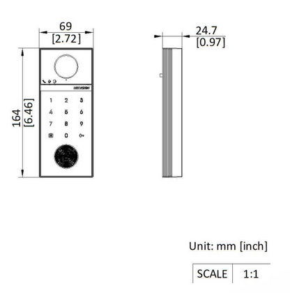 Hikvision DS‑KV6124‑WBE1 Villa Door Station — 4MP, Dual Lock, PIN & Smart Access