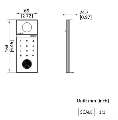 Hikvision DS-KH9510-WTE1(B) + DS-KV6124-WBE1 IP Video Intercom Kit – Smart Touchscreen Indoor Station with Villa Door Station (Intercom Kit)