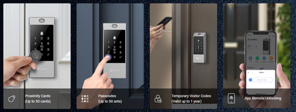 EZVIZ DL04 Pro Smart Deadbolt Lock – CS-DL04 Pro Wi-Fi Fingerprint Door Lock with Passcode, Proximity Card, EZVIZ App Remote Unlock, Anti-Tamper Alarm & Type-C Emergency Power