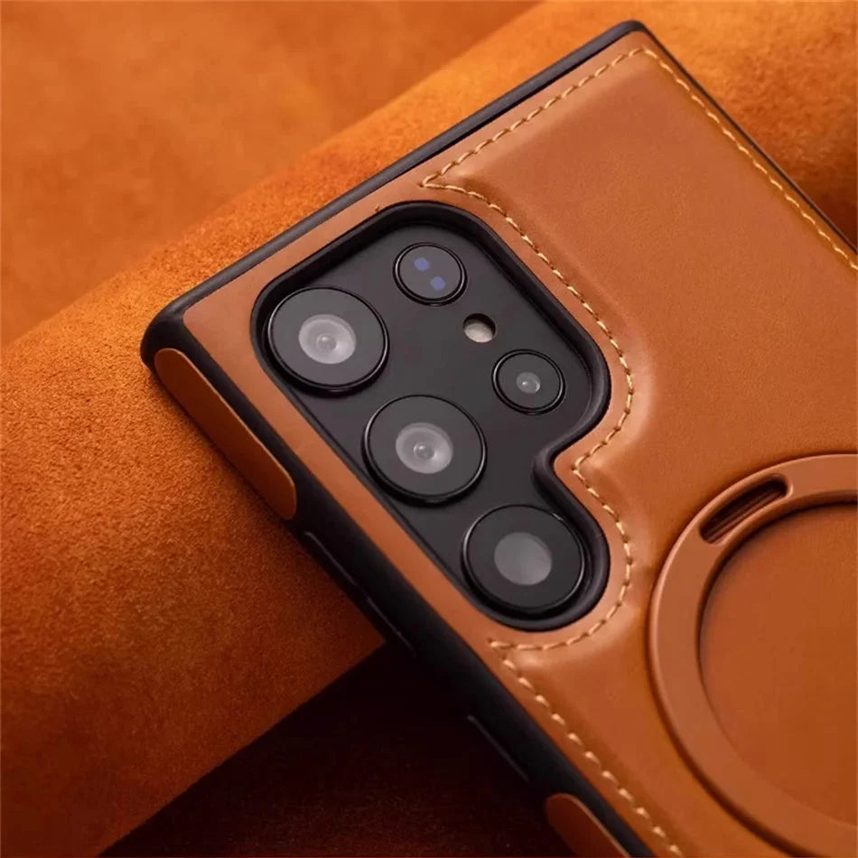 Samsung PU Leather Ring Holder Case
