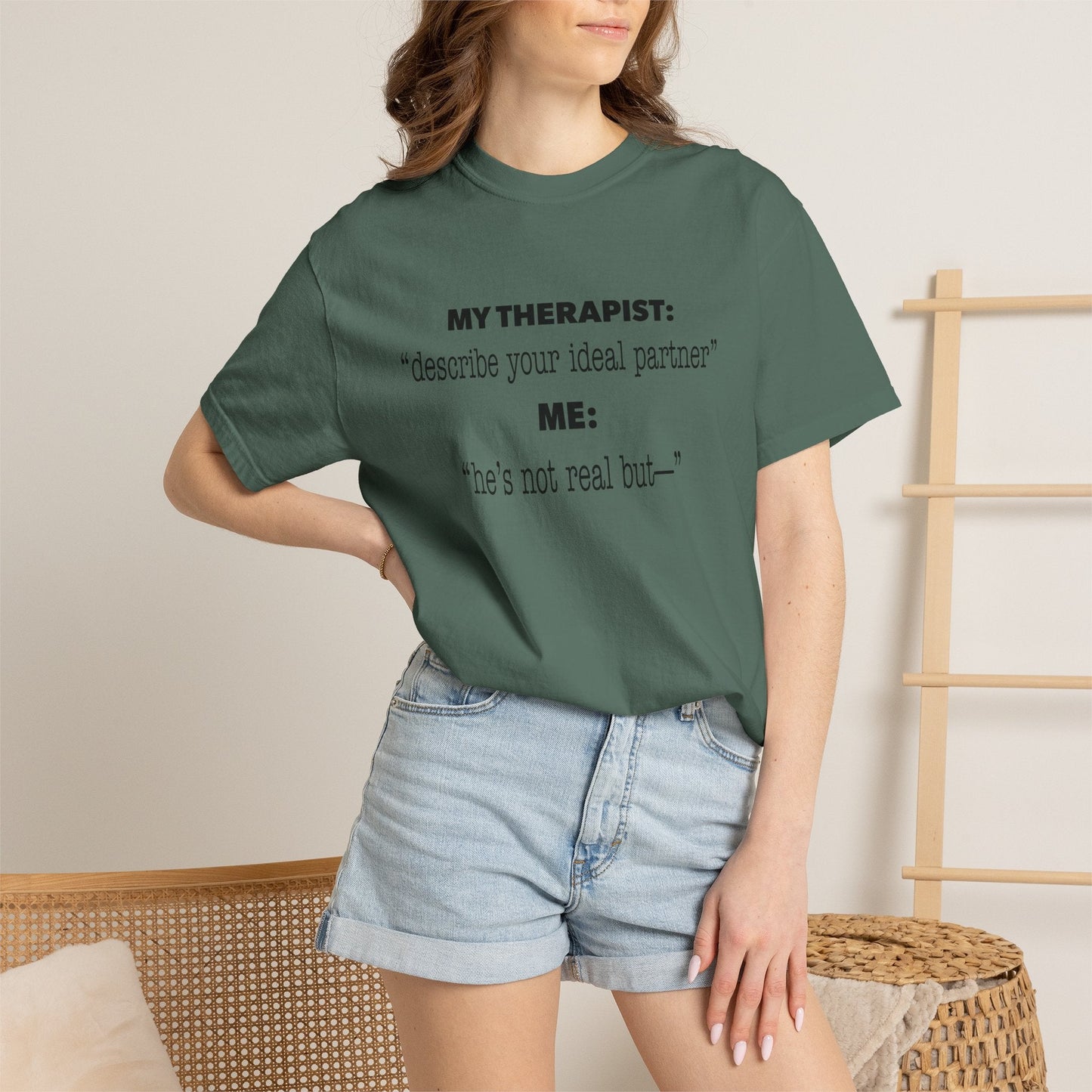 Funny Yumejoshi T-Shirt He's Not Real But Comfort Character Tee Self Shipper Yumeship Gift