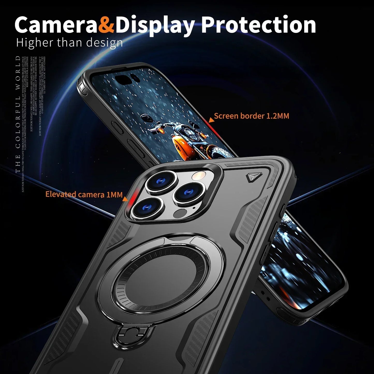 iPhone MagSafe Shockproof Ring Holder Case