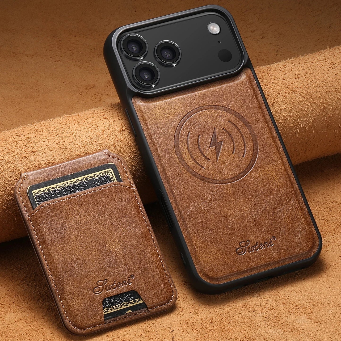 Faux Leather iPhone Cardholder Case