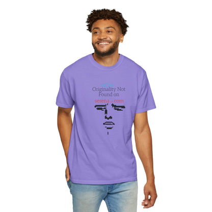 404 Originality Not Found Graphic Tee | Pixel Face Satire Shirt | Aprasi