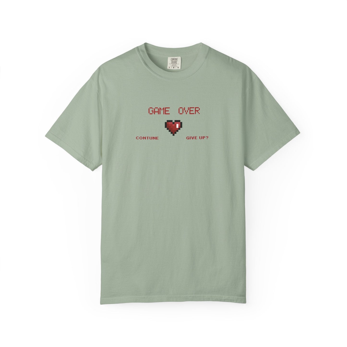 Game Over Pixel Heart Tee Retro Gaming Graphic Tee  Gamer Gift Tee