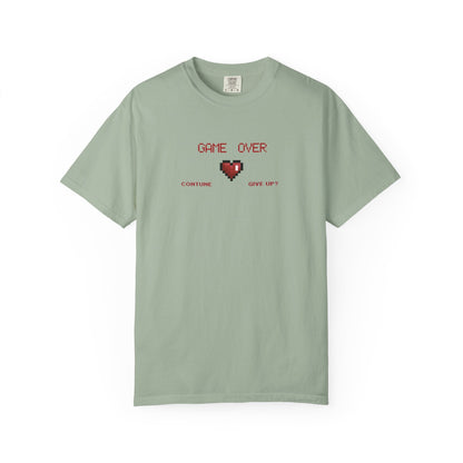 Game Over Pixel Heart Tee Retro Gaming Graphic Tee  Gamer Gift Tee