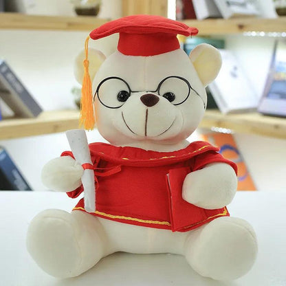 Graduate Dr. Bear Plush Graduation Teddy Bear Keepsake Gift with Cap & Diploma