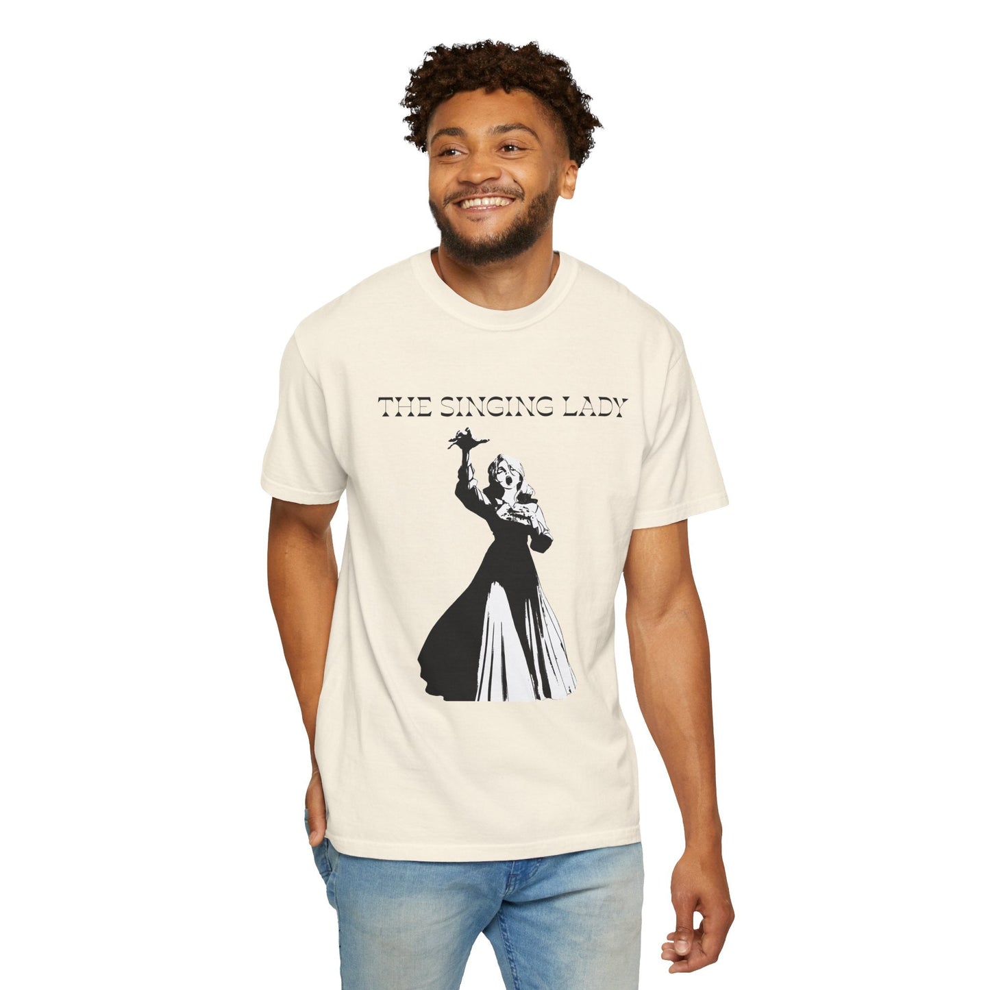 The Singing Lady T-Shirt — Vintage Silhouette Music Tee