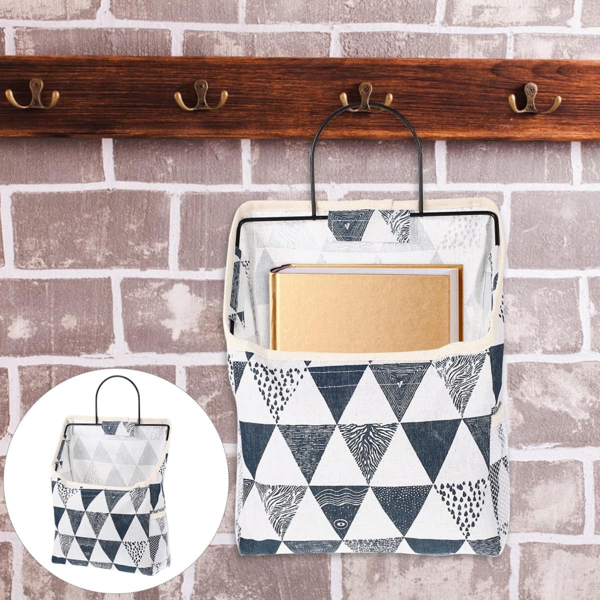 Single pocket wall hanging fabric organizer, durable and space-saving design, perfect for bedroom, dorm, bathroom and office storage.Ideal for students, organizers and homeowners