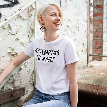 Attempting to Adult tee (white)
