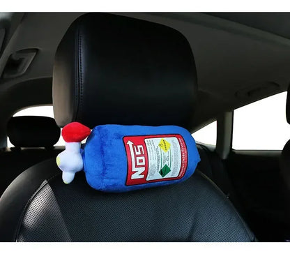 New Car Neck Pillow Car Headrest for Driver Front NOS Nitrous Oxide Bottle Car Decor Headrest Cushion Plushies