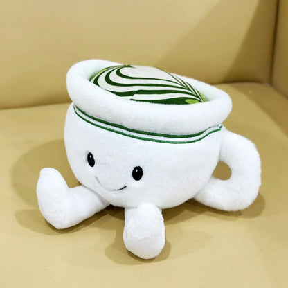 Matcha Latte Cup Plush 12cm, Kawaii Matcha Plushie, Cute Desk Decor Gift, Soft Green Tea Plush Toy