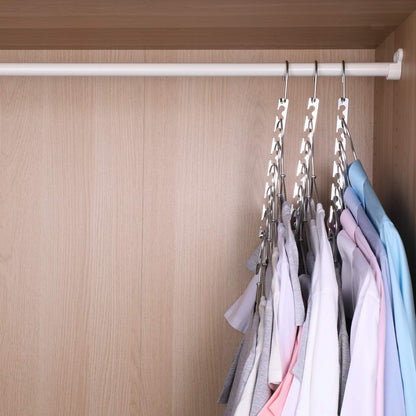 Space Saving Hangers Metal Hanger Magic Cascading Hanger Closet Clothes Organizer(4 Pack)