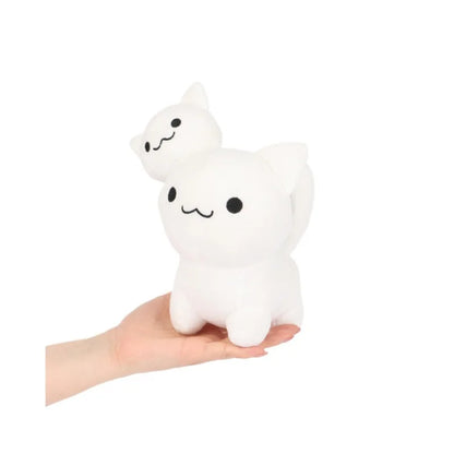 Two Headed White Cat Plushie and Cool Sunglasses Grey Mouse Plush Cat Breeding Sim RPG Plushies