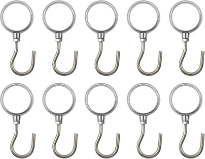 Stainless Steel Closet Rod Hook Robe Tube Hook Wardrobe Hooks for Hanging, Fit for32mm/1.26" Dia Rod -10pcs