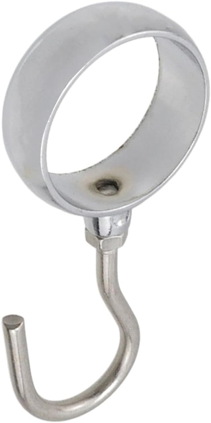 Stainless Steel Closet Rod Hook Robe Tube Hook Wardrobe Hooks for Hanging, Fit for32mm/1.26" Dia Rod -10pcs