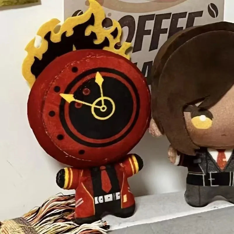 Dante Plush Clock Head Plush Executive Manager Dark Fantasy Tactical RPG Game Handmade Plush 10cm