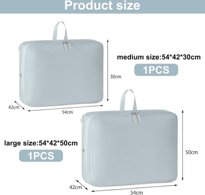 Storage Bag - Organizer - Storage Bags - Movable Organizer Bags - Space-Saving Bags - Storage Bag - Organizer - For Blankets/Pillows/Clothing/Duvet - Self-Compressing - With Zipper Handles - Compact - Movable - 54x42x30cm/54x42x50cm