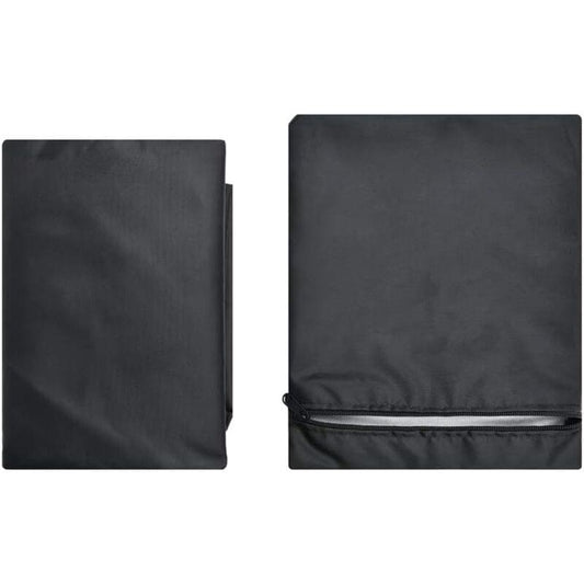 Waterproof storage bag for garden cushions, dark gray/black, with zipper and handle