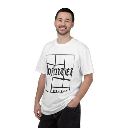 Wanted Graphic Tee Window Grid Design with wanted printed Tees