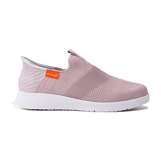 Axign pink slip-on mesh orthotic shoe with padded collar and white sole