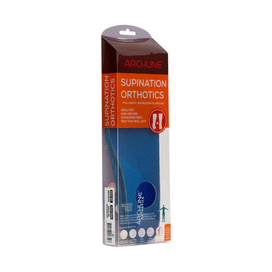 Archline blue orthotic insoles retail box with front label