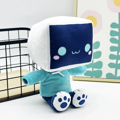Minbitt Plush TV Head Plush Robot Screen Head Handmade Plush 23cm